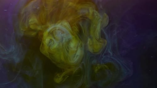 Tinte, Rauch, Wasser, Welle, Flüssigkeit, abstrakter Hintergrund, dunkel