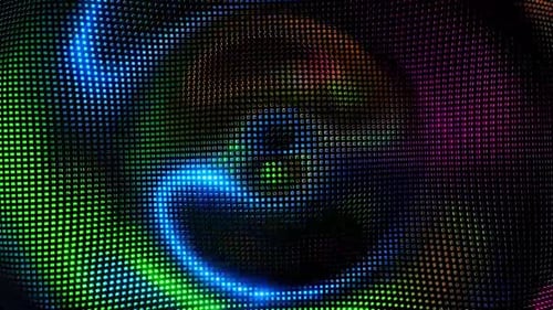 Abstract Neon Light Grid Swirl Background Animation