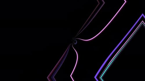 Abstract Glowing Neon Lines Flowing Dynamic Background