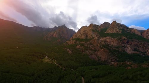 Explore breathtaking FPV drone views of Corsica's stunning landscapes