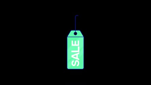 Flat Design Sale Price Tag Reveal Animation