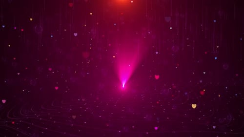 Animated Falling Hearts Background for Love and Celebration Videos