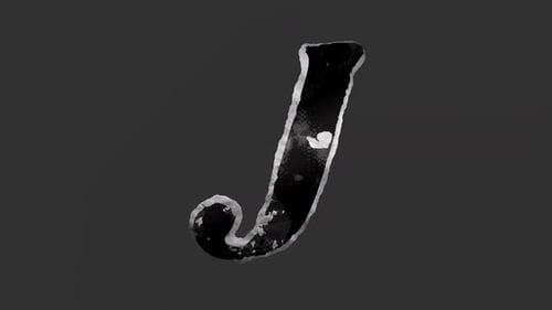 Fluid Ink Letter J Reveal Animation