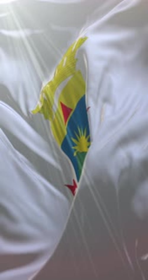 Realistic Waving Flag of Belo Horizonte with City Emblem