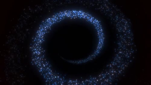 Blaue Partikelspirale