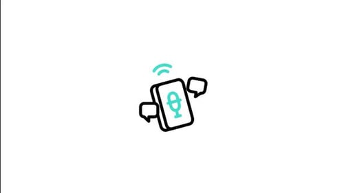 Animiertes Symbol für den Sprachassistenten