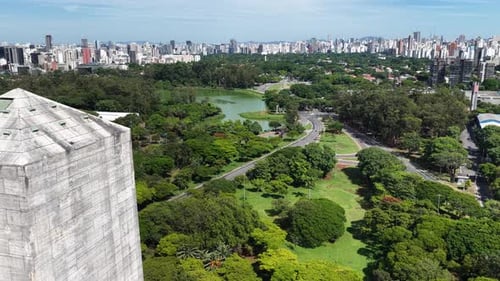 Parque do Ibirapuera, no centro de São Paulo, no Brasil.