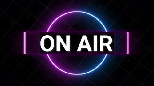 On-Air-Animationsneon für die Übertragung von Live-Streaming-4K-Videos