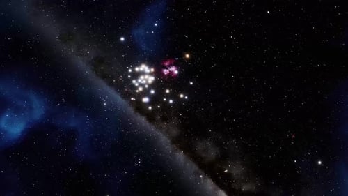 Vibrant Cosmic Nebula in the Night Sky