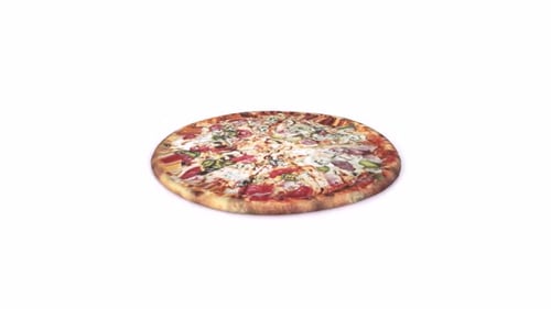 Pizza 3d food rotating loop
