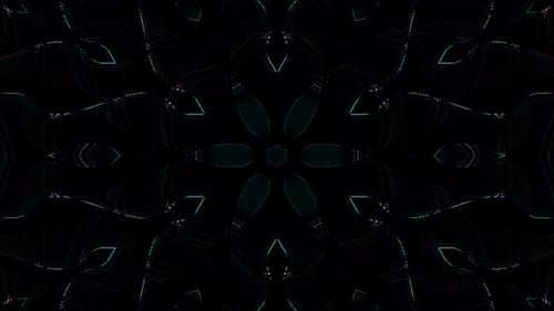 Seamless Abstract Kaleidoscope Glowing Lines Loop