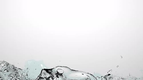 Dynamic Water Splash Element on White Background