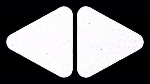 Collage Collection: Vintage screen effect in two round edged triangles for closing shot
