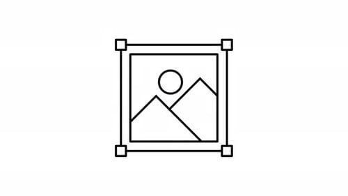 Icono de edición de imágenes animadas con marco de fotos