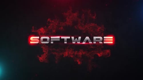 Futuristic Fiery Text Reveal