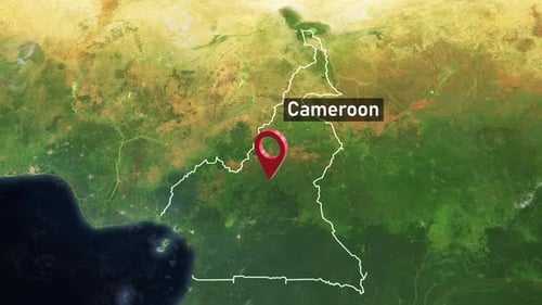Cameroon Country Zoom from Space