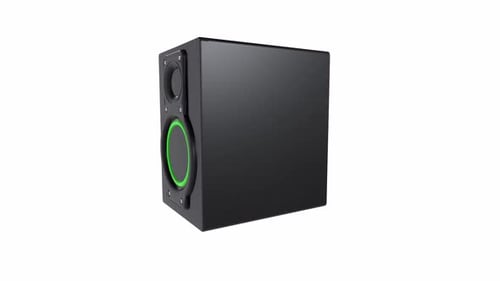 Speaker 3d music object rotating loop