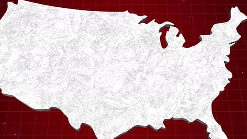 Modern United States Map with Textured Fill Reveal