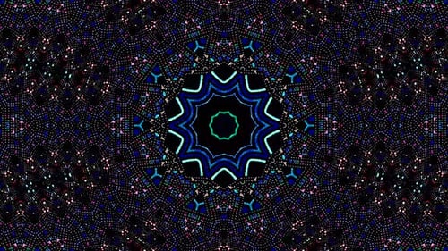 3D Animated digital abstract. Colorful curved and circular lines on black background, seamless loop