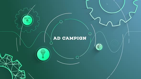 Clean Animated Ad Campaign Concept with Technology Icons, Backgrounds ...