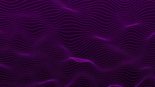 Abstract Glowing Purple Undulating Wave Lines