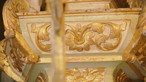 image of our lady of sorrow close up in a chapel of central portugal