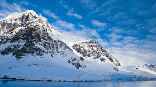 Antarktische Natur Schneebedeckte Berge