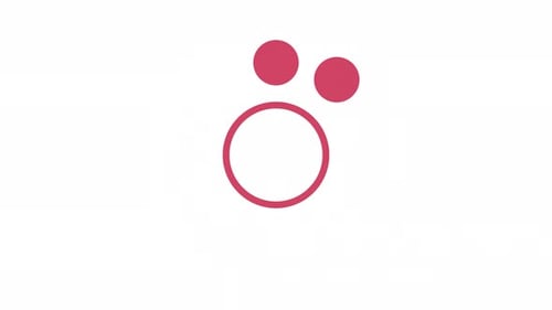 Two dots spinning around circle 2D loading animation
