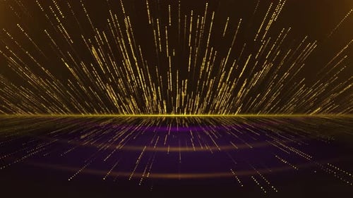 Golden Wave Flow Line Rise Particle Stripes Oscar Nomination Background Video Luxury Awards Ceremony