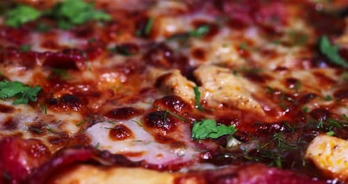 Close Up Shot of Delicious Freshly Prepared Pizza
