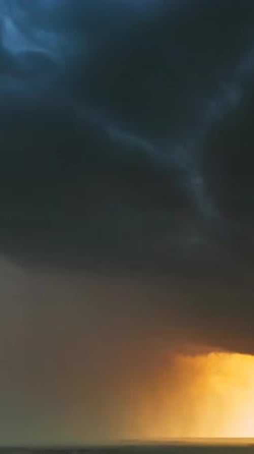 Aerial View Storm Cloudy Rainy