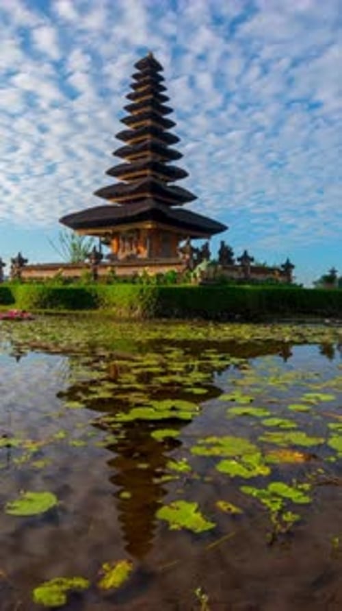 Vertical View Of Temple in Indonesia