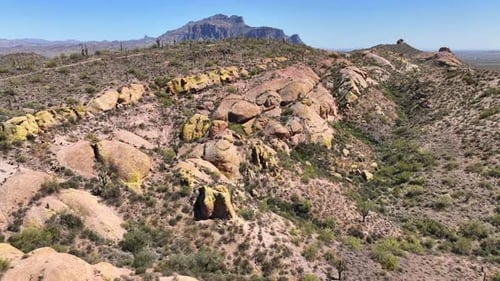 Vista aérea de Superstition Mountains, Estados Unidos.