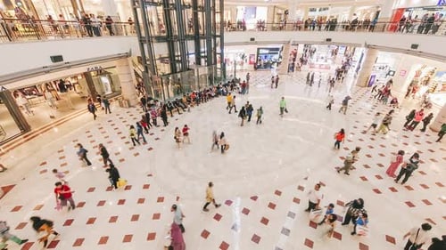 Shopping Mall Interior Timelapse