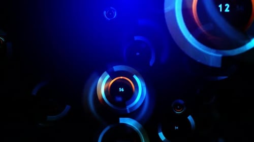 Blue Digital Technology Background Loop