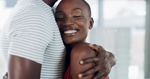 Happy Couple Embracing in Soft Light