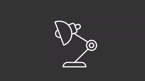 Modern Animated Desk Lamp Outline Icon