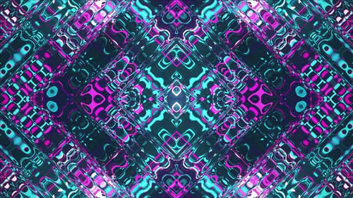 Colorful Dynamic Liquid Rhombic Pattern