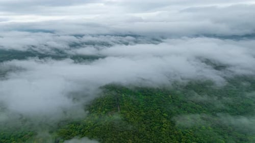 Beautiful aerial view of the valley landscape in the morning.