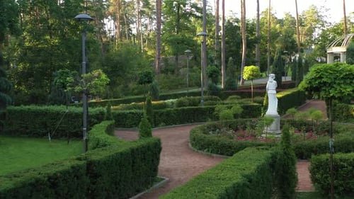 Strolling Through the Beautifully Maintained, Classical Formal Garden