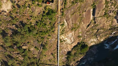 Water Pipeline On Mountain Hills At Ezaro Hydroelectric Power Station In Dumbria, A Coruna, Spain.