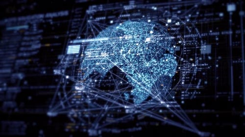 Immersive Datenmatrix-Anzeige, dynamische Informationsnetzsimulation 08