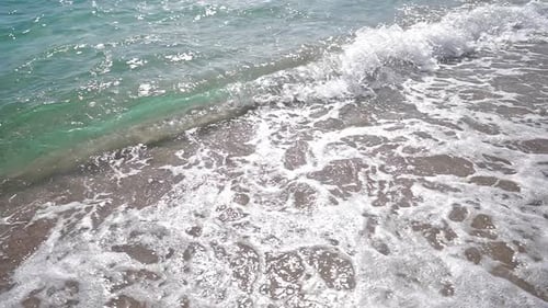 Beautiful Sea Waves on Summer Sunny Day