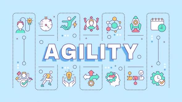 Flat Design Business Agility Concept Icon Reveal, Backgrounds Motion ...