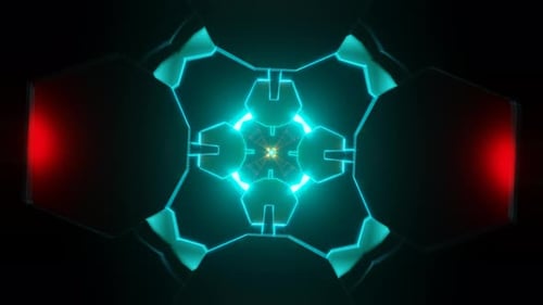 Kaleidoscopic VJ Loop with Vivid Mesmerizing Colors