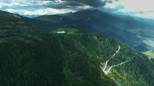 Mountain lake in the forest