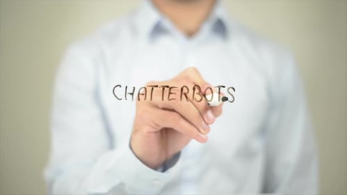 Writing Chatterbots on Clear Surface Close Up