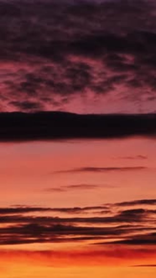 Dramatic Sunset Sky with Colorful Clouds