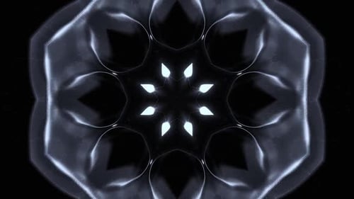 Dynamic Abstract Glowing Kaleidoscope Flow Loop