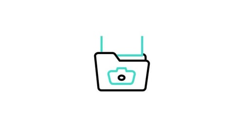 Animiertes Kameraordnersymbol